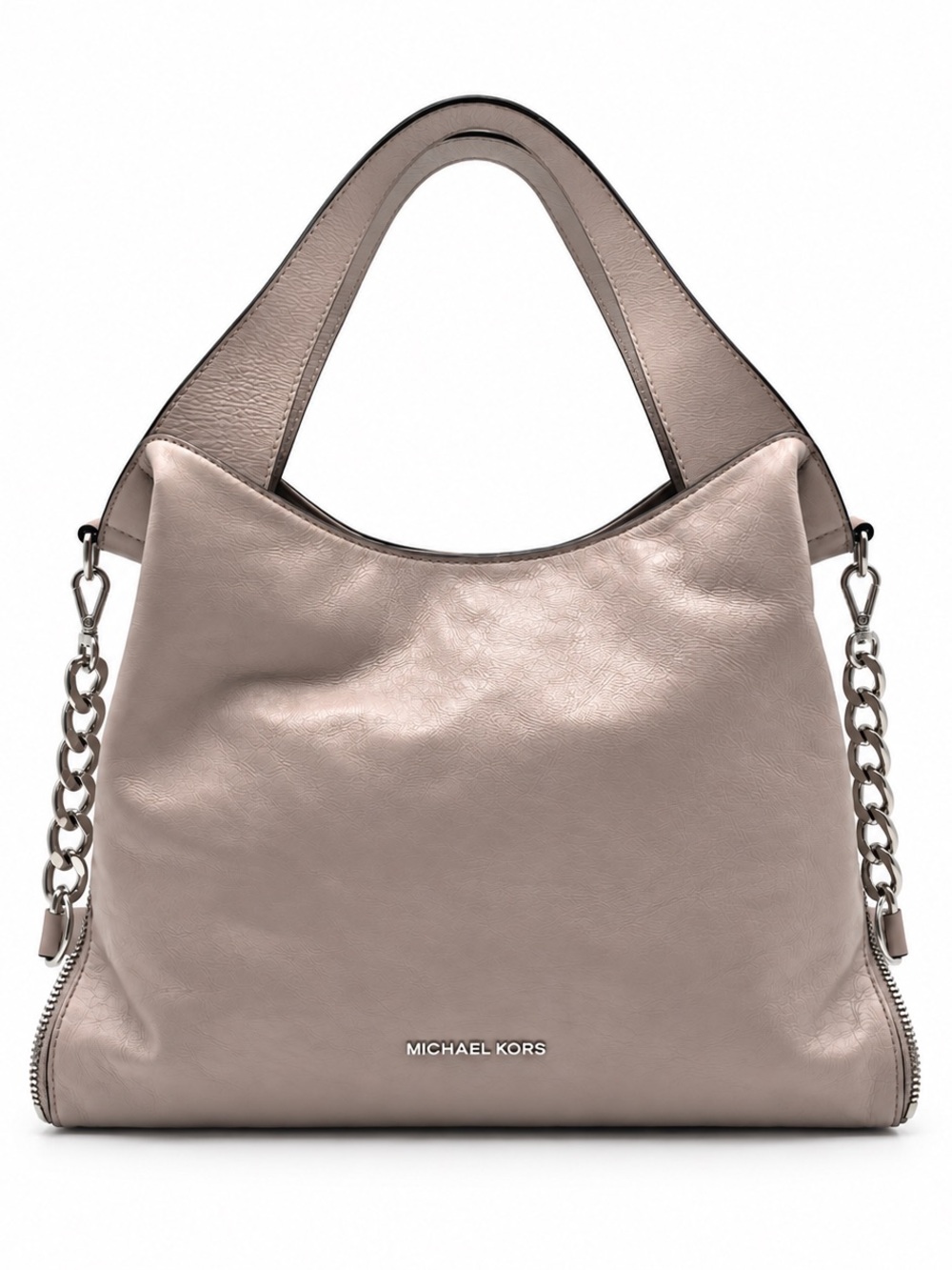 Michael Kors Devon Grey Leather Convertible Shoulder Bag